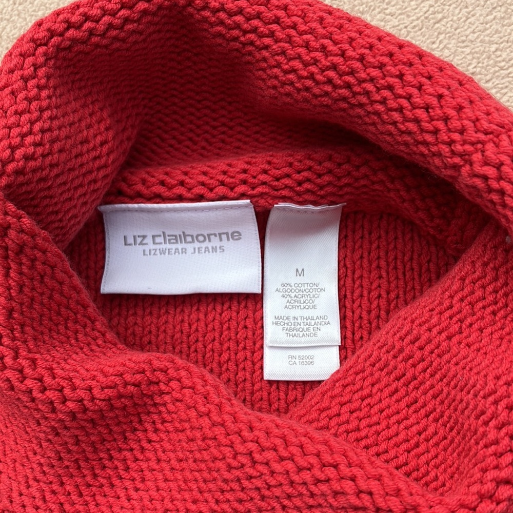 Liz Claiborne Cotton Blend Knit Turtleneck Sweater NWT - Picture 6 of 12